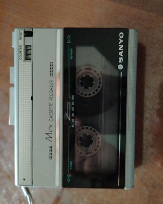 registratore vocale cassetta vintage SANYO 