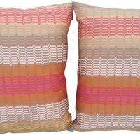 MISSONI 2 CUSCINI RASO COTONE 40x40cm OEKO TEX TED