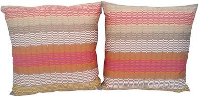 MISSONI 2 CUSCINI RASO COTONE 40x40cm OEKO TEX TED