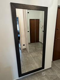 Specchio cornice legno rovere moro