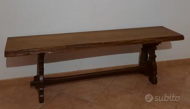 panca in legno massello in stile rustico fratino