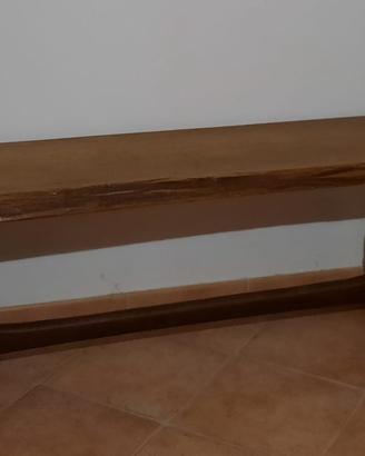panca in legno massello in stile rustico fratino