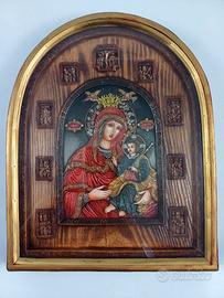 icona sacra bizantina Madonna dipinta a mano