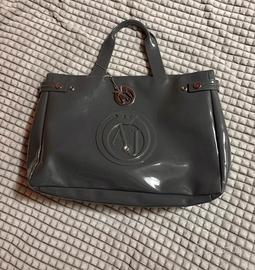 Borsa Armani Grigio lucido