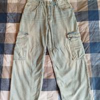 Bershka-Jeans cargo blu stile skater