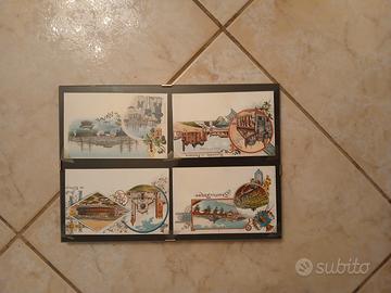 Quadro Cartoline d'Epoca Italiane "Saluti da..."