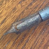 Penna in argento antica da calamaio