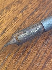 Penna in argento antica da calamaio