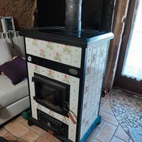 stufa a legna in maiolica ,Anselmo colá
