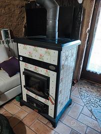 stufa a legna in maiolica ,Anselmo colá