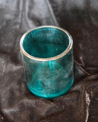 vaso vetro turchese
