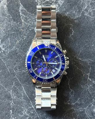 Orologio Biden Elegante Argento Quadrante Blu