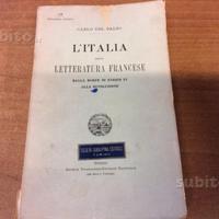 L'italia nella letteratura francese dalla morte di