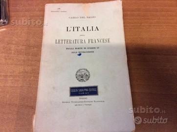 L'italia nella letteratura francese dalla morte di