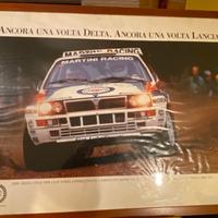 Manifesto originale del 1992 Lancia Delta Martini