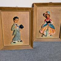 quadretti anni 40 bambole