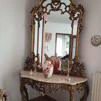 specchiera anni 50 foglia oro 