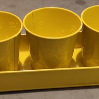 set porta fiori in ferro