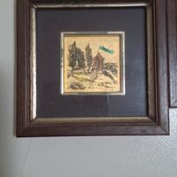 quadri piccoli realizzati con foglia d'oro