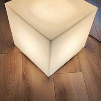 lampada da terra cubo bianco 