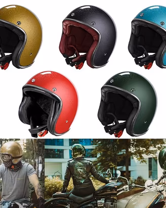 CASCO JET VINTAGE MOTO CAFE' RACER CUSTOM STORMER 