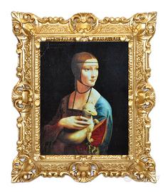 STAMPA DAMA CON ERMELLINO LEONARDO DA VINCI 45X37