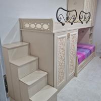 Cameretta a ponte elegante 3 letti + Swarovski 