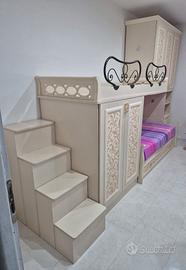 Cameretta a ponte elegante 3 letti + Swarovski 