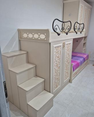 Cameretta a ponte elegante 3 letti + Swarovski 