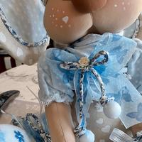Peluche coniglio grande fatto a mano