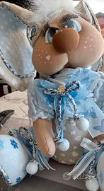 Peluche coniglio grande fatto a mano