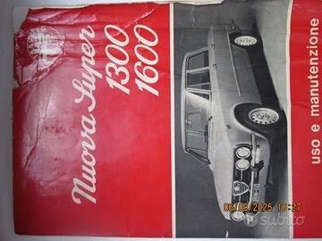 Alfa Romeo Nuova Giulia Super - Uso e manutenzione
