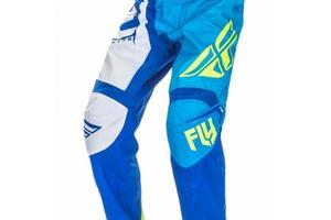 PANTALONE CROSS F-16 BLU/GIALLO FLUO TAGLIA