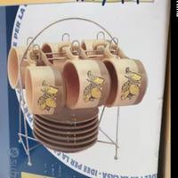 Set tazzine con stand in metallo