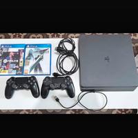 PS4 Slim 500GB + 2 controller + 2 giochi (FFVII e