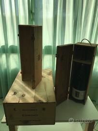 Tre casse vino in legno