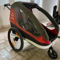 Rimorchio hamax bici due bambini