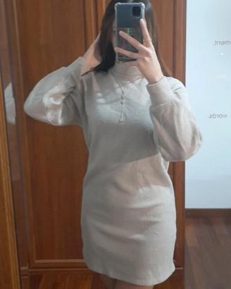 Vestito Abito maglione invernale Donna collo alto