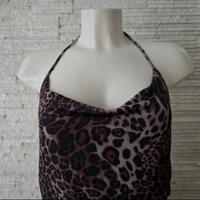 Set vestito lungo leopardato più cardigan. TG.L