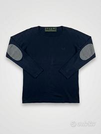 Maglione Fred Perry vintage 100% lana blu navy M c