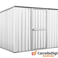 Casetta box giardino in Acciaio 260x185cm bianco