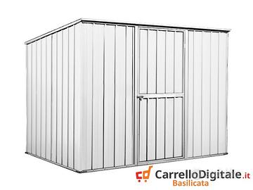 Casetta box giardino in Acciaio 260x185cm bianco