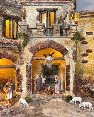 Presepe napoletano a parete