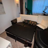 Divano letto in pelle