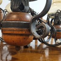 Lampadario ferro battuto