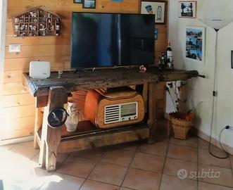 Antico Banco da Falegname  in legno massello con m