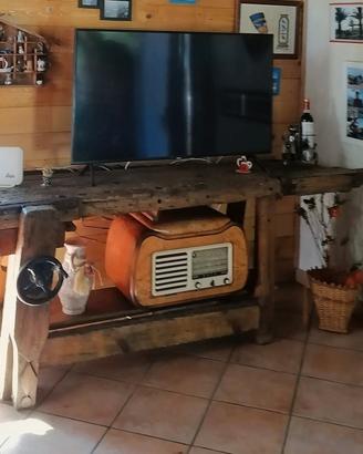 Antico Banco da Falegname  in legno massello con m