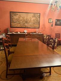 Tavolo da Pranzo Allungabile in Legno Massiccio