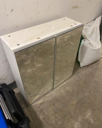 Mobiletto bagno con specchio contenitore