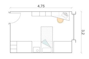 Stanza singola a Statuto con bagno privato
